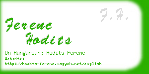 ferenc hodits business card